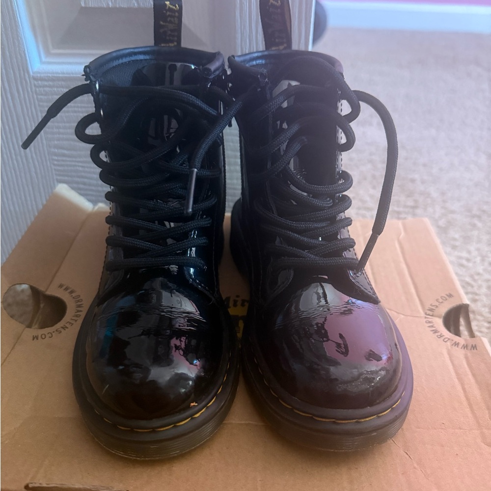 Dr. Martens Shiny Black Women's Combat Boots